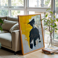Non-Figurative Figure Painting Home Art Print – Contemporary Minimal Canvas Print