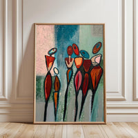 Expressive Figures Wall Décor Poster – Contemporary Minimal Abstract Canvas Decor