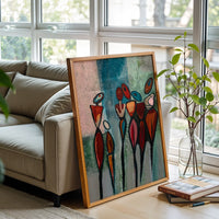 Expressive Figures Wall Décor Poster – Contemporary Minimal Abstract Canvas Decor