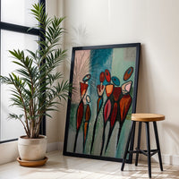 Expressive Figures Wall Décor Poster – Contemporary Minimal Abstract Canvas Decor
