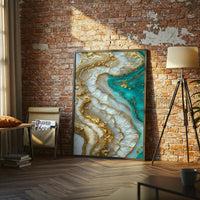 Non-Figurative Geode Aesthetic Wall Décor – Contemporary Crystal Pattern Décor Poster for Home Decor