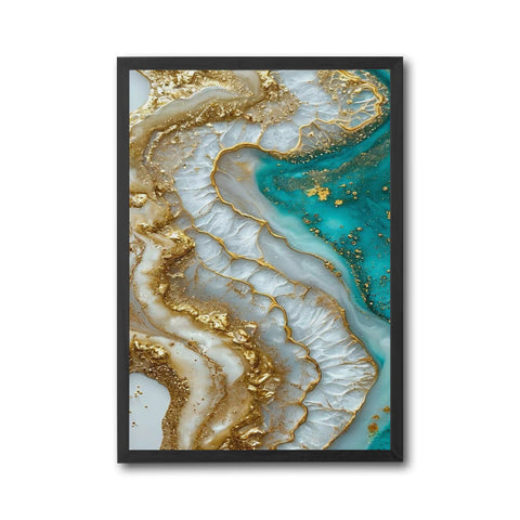 Non-Figurative Geode Aesthetic Wall Décor – Contemporary Crystal Pattern Décor Poster for Home Decor