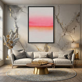 Abstract Gradient Modern Wall Art – Soft Pink and Orange Horizon