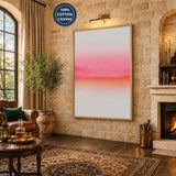 Abstract Gradient Modern Wall Art – Soft Pink and Orange Horizon