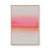 Abstract Gradient Modern Wall Art – Soft Pink and Orange Horizon
