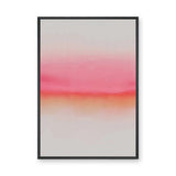 Abstract Gradient Modern Wall Art – Soft Pink and Orange Horizon