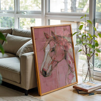 Expressive Horse Portrait Aesthetic Wall Print