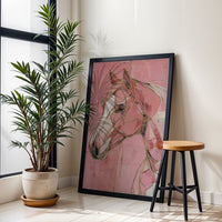 Expressive Horse Portrait Aesthetic Wall Print