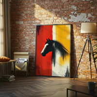 Non-Figurative Horse Wall Poster – Sleek Equine Abstract Print for Home Decor