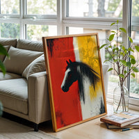 Non-Figurative Horse Wall Poster – Sleek Equine Abstract Print for Home Decor