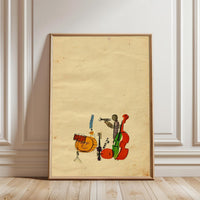 Expressive Jazz Band Wall Print – Contemporary Musician Canvas Print for Living Room Decor