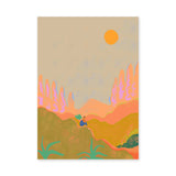 Abstract Landscape Modern Boho Wall Art – Colorful Sunset Desert Print