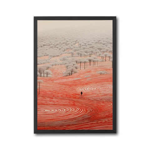 Non-Figurative Landscape Tree Home Art Décor Poster – Aesthetic Nature Print for Minimal Home Decor