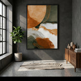 Abstract Modern Boho Wall Art – Earth Tone Organic Shapes
