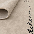 Abstract Modern Kitchen Rug – Beige – texture close-up