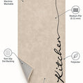 Abstract Modern Kitchen Rug – Beige – features