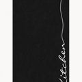 Abstract Modern Kitchen Rug – Black