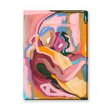 Abstract Modern Wall Art – Colorful Brushstroke Forms in Pink and Blue