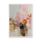 Abstract Modern Wall Art – Soft Pink Textured Color Blocks