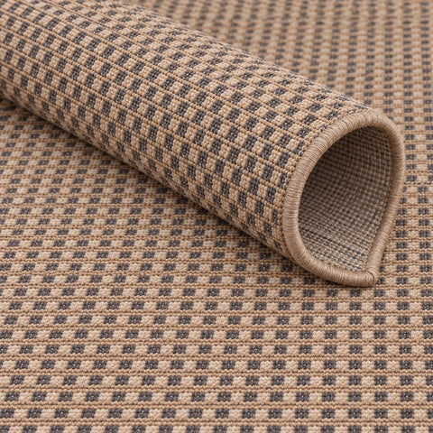 Abstract Natural Jute Area Rug – texture close-up