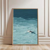 Non-Figurative Ocean Boat Wall Print – Aesthetic Nautical Poster for Minimal Home Decor