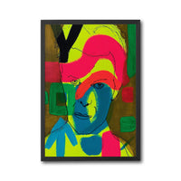 Expressive Pop Art Portrait Wall Print Wall Poster – Sleek Colorful Face Print