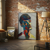 Expressive Portrait Painting Wall Print Wall Poster Print