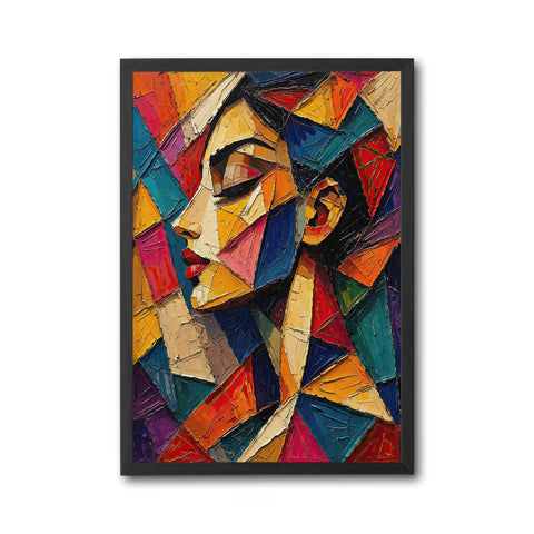 Expressive Portrait Home Wall Décor Poster – Contemporary Colorful Poster for Home Decor