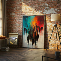 Non-Figurative Silhouette Figures Décor Poster | Contemporary Simple Wall Poster