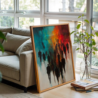 Non-Figurative Silhouette Figures Décor Poster | Contemporary Simple Wall Poster