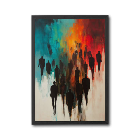 Non-Figurative Silhouette Figures Décor Poster | Contemporary Simple Wall Poster