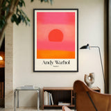 Abstract Sunset Pop Art Wall Art – Pink and Orange Typography Print