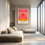 Abstract Sunset Pop Art Wall Art – Pink and Orange Typography Print