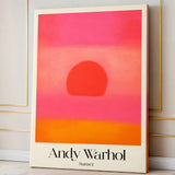 Abstract Sunset Pop Art Wall Art – Pink and Orange Typography Print