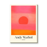Abstract Sunset Pop Art Wall Art – Pink and Orange Typography Print