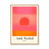 Abstract Sunset Pop Art Wall Art – Pink and Orange Typography Print