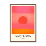 Abstract Sunset Pop Art Wall Art – Pink and Orange Typography Print