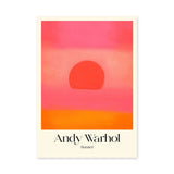 Abstract Sunset Pop Art Wall Art – Pink and Orange Typography Print