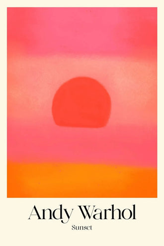 Abstract Sunset Pop Art Wall Art – Pink and Orange Typography Print
