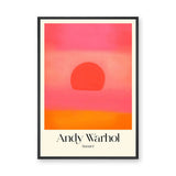 Abstract Sunset Pop Art Wall Art – Pink and Orange Typography Print