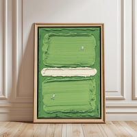 Non-Figurative Tennis Players on Green Background Décor Poster, Contemporary Sports Home Art
