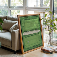 Non-Figurative Tennis Players on Green Background Décor Poster, Contemporary Sports Home Art