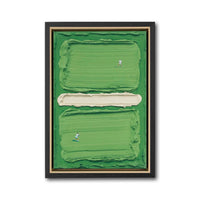Non-Figurative Tennis Players on Green Background Décor Poster, Contemporary Sports Home Art