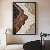 Abstract Wabi-Sabi Modern Wall Art – Textured Earth Tone Relief
