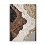 Abstract Wabi-Sabi Modern Wall Art – Textured Earth Tone Relief