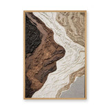 Abstract Wabi-Sabi Modern Wall Art – Textured Earth Tone Relief