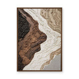 Abstract Wabi-Sabi Modern Wall Art – Textured Earth Tone Relief