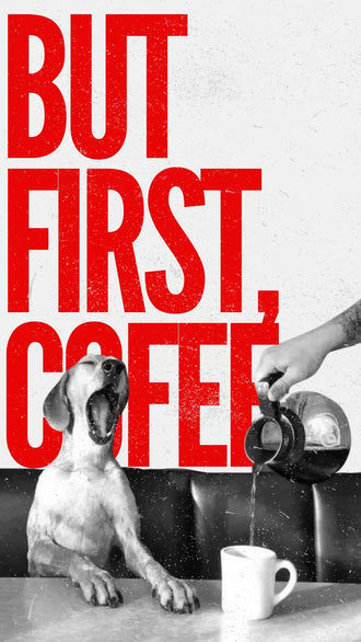 But First Coffee Quote Home Wall Print – Simple Aesthetic Coffee Lover Décor Poster