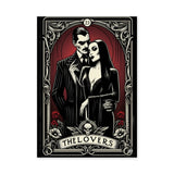 Addams Lovers Tarot Vintage Wall Art – Gothic Couple Card Print