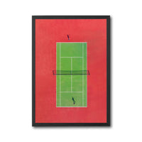 Aerial Tennis Court Wall Print – Understated Aesthetic Sports Print